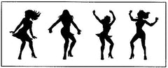 Stencil - Dancing Girls