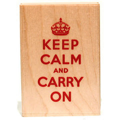 Keep Calm and Carry On Rubber Stamp